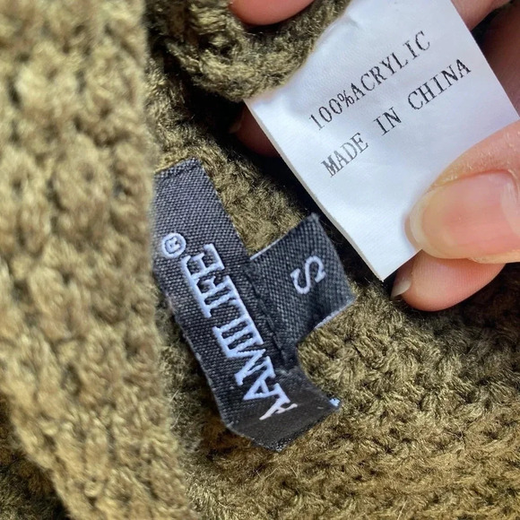 AAMILIFE Chunky Knit Cozy Casual Open Cardigan Sweater Women Size S Pocket - Picture 4 of 7